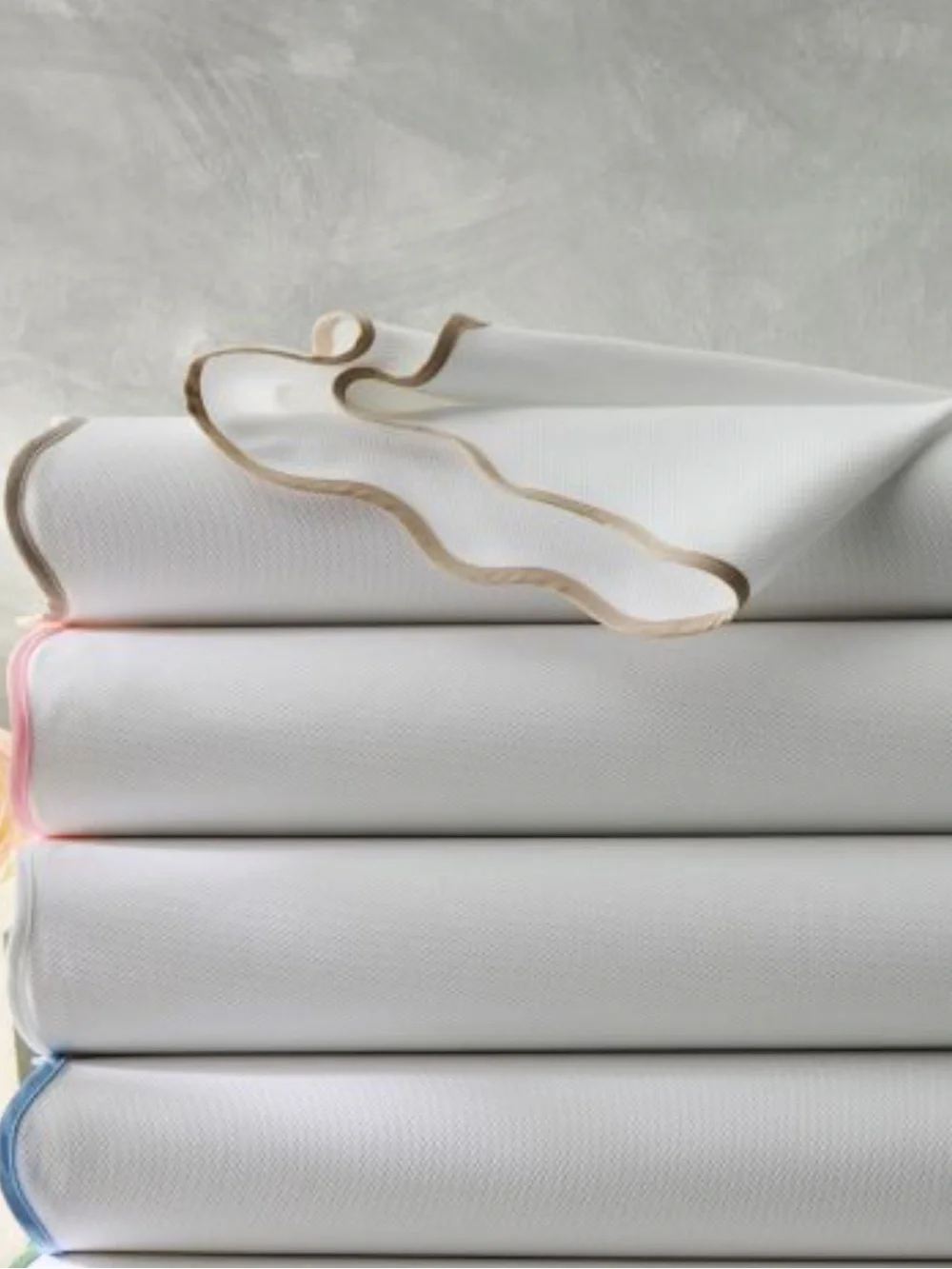 Matouk Camilla Pique by Matouk Full/Queen Duvet  Cover 94x97 - Dune